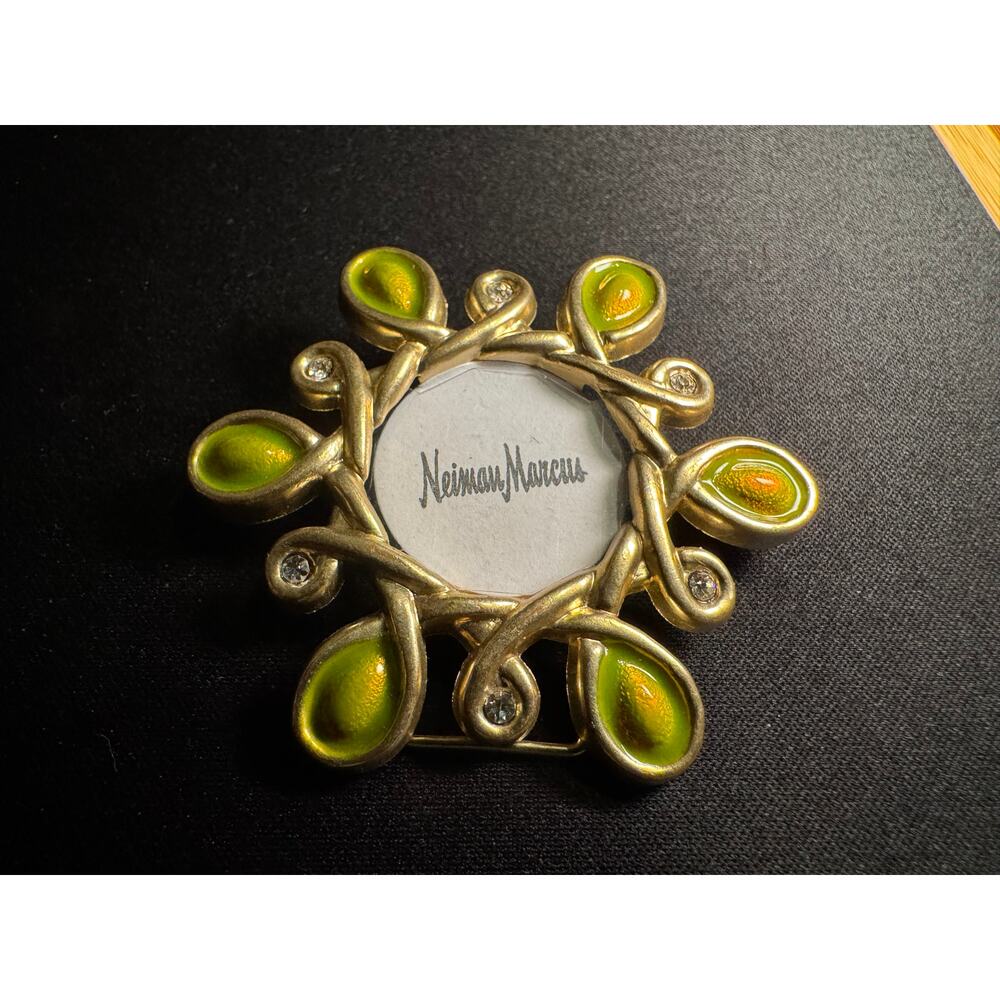 Vintage Jay Strongwater Neiman Marcus Flower Photo Frame